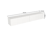 Espanse Low-Profile TV Stand with Geometric Media Shelving