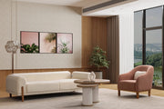 Loft Bohemian Chenille Convertible Sofa Set with Sofa Bed