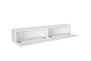 Espanse Low-Profile TV Stand with Geometric Media Shelving