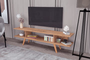 Eco Atlantic Pine TV Stand with Solid Wood Legs