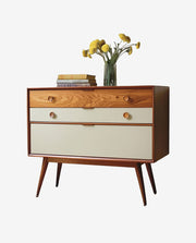 Wooden TV Stand with Cabinets and Storage Shelf