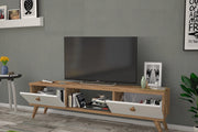 Emre TV Stand with Premium Cabinet Doors & Wood-Look Tapered Legs