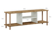 Tivo TV Stand with Premium White Doors & Solid Wood Legs