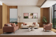 Loft Bohemian Chenille Convertible Sofa Set with Sofa Bed
