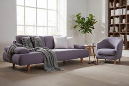 Santa Luxury Velvet Sofa Set with Adjustable Backrest Mechanism