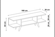 Eco Atlantic Pine TV Stand with Solid Wood Legs