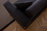 Babil Cream Linen Sofa Set with Sofa Bed Function