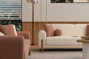 Loft Bohemian Chenille Convertible Sofa Set with Sofa Bed