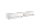 Espanse Low-Profile TV Stand with Geometric Media Shelving