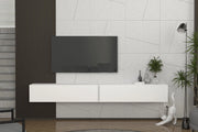 Espanse Low-Profile TV Stand with Geometric Media Shelving