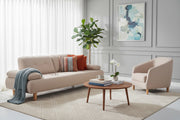 Santa Luxury Velvet Sofa Set with Adjustable Backrest Mechanism
