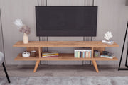 Eco Atlantic Pine TV Stand with Solid Wood Legs